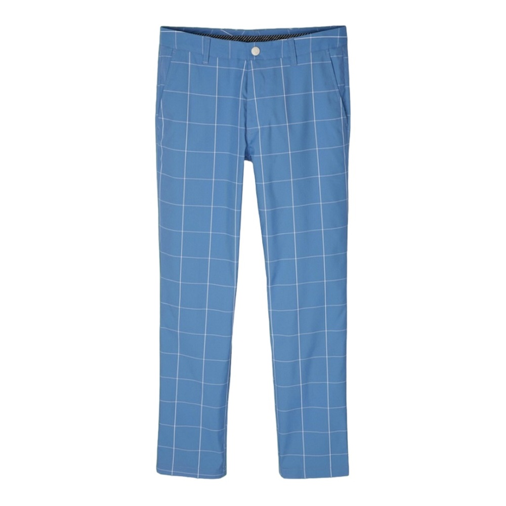BONOBOS GOLF JUSTIN ROSE BLUE WHITE PLAID PANTS MEN'S SIZE 31/32 TAILORED